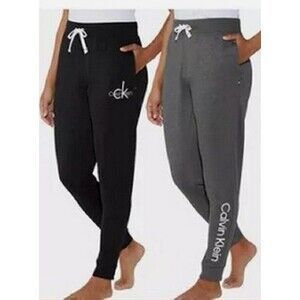 NWOT Calvin Klein Ladies 2 PACK Lounge Jogger Black & Gray Size Small
